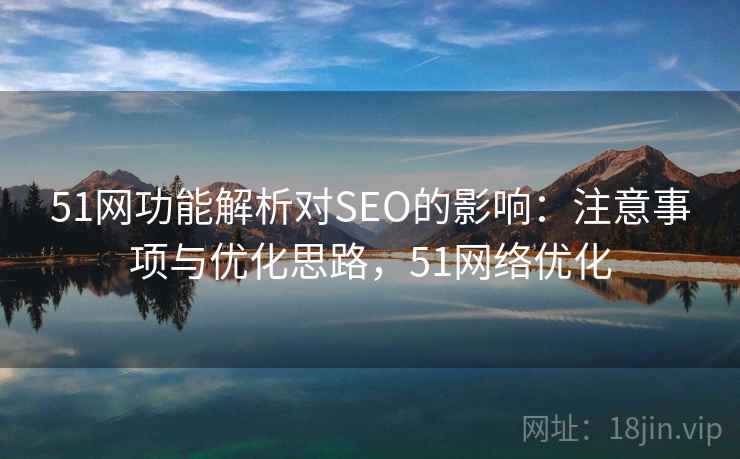 51网功能解析对SEO的影响：注意事项与优化思路，51网络优化