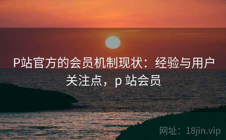 P站官方的会员机制现状：经验与用户关注点，p 站会员