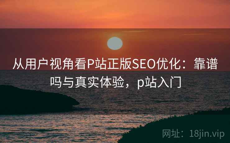 从用户视角看P站正版SEO优化：靠谱吗与真实体验，p站入门