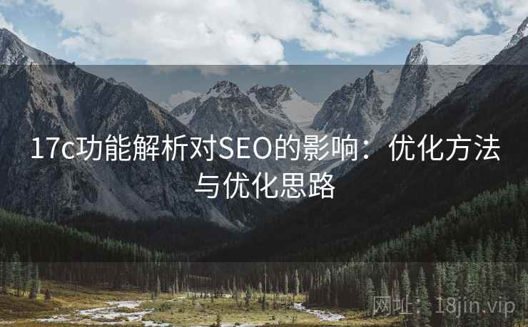 17c功能解析对SEO的影响：优化方法与优化思路