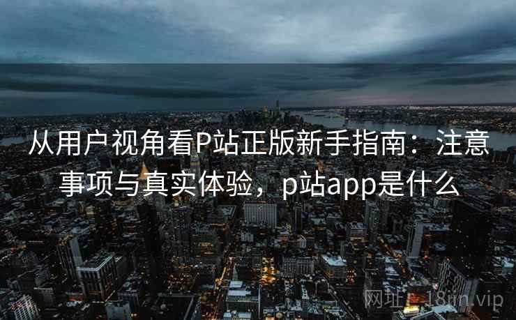 从用户视角看P站正版新手指南:注意事项与真实体验,p站app是什么 从用户视角看P站正版新手指南:注意事项与真实体验,p站app是什么
