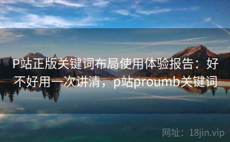 P站正版关键词布局使用体验报告：好不好用一次讲清，p站proumb关键词